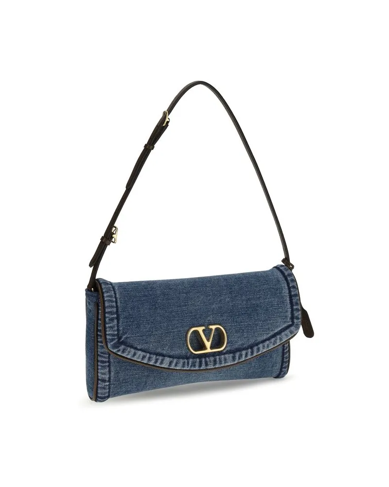 Valentino Garavani Women's Blue Cotton Shoulder Bag Blue