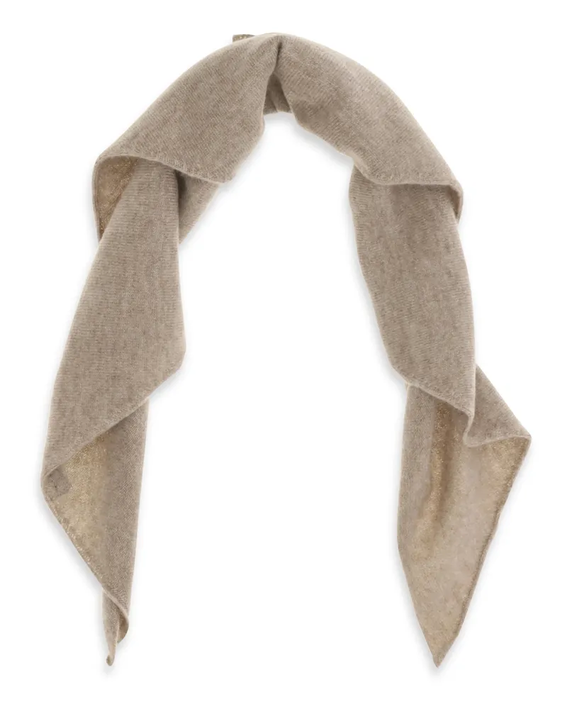 Brunello Cucinelli Cashmere Triangular Scarf — Brown Brown