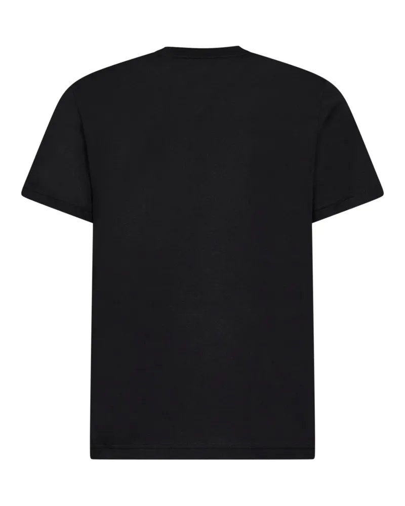 Moncler Embroidered Tricolor Logo T-Shirt — Black Black