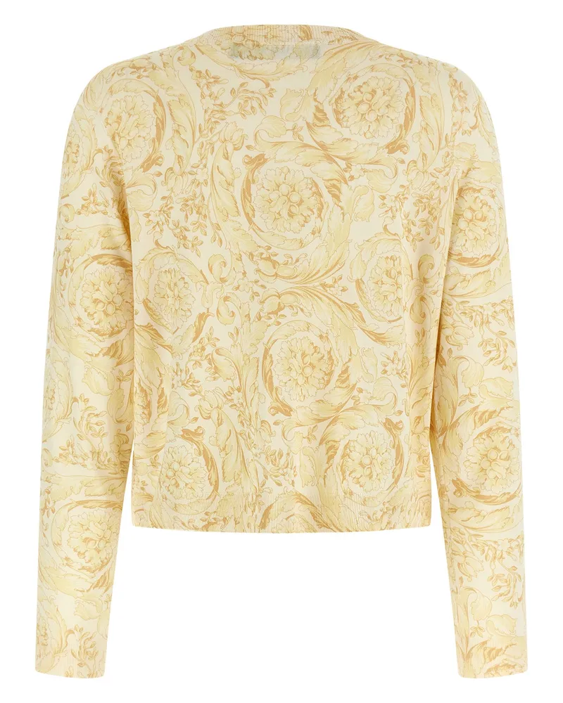 Versace Women's Bicolor Silk Cardigan Clothing Yellow