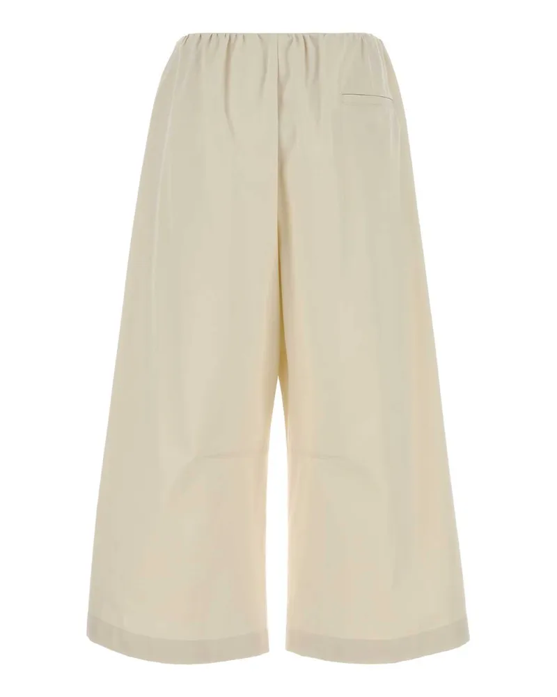 Loewe Women's Belted Trouser Beige Cotton Silk Beige