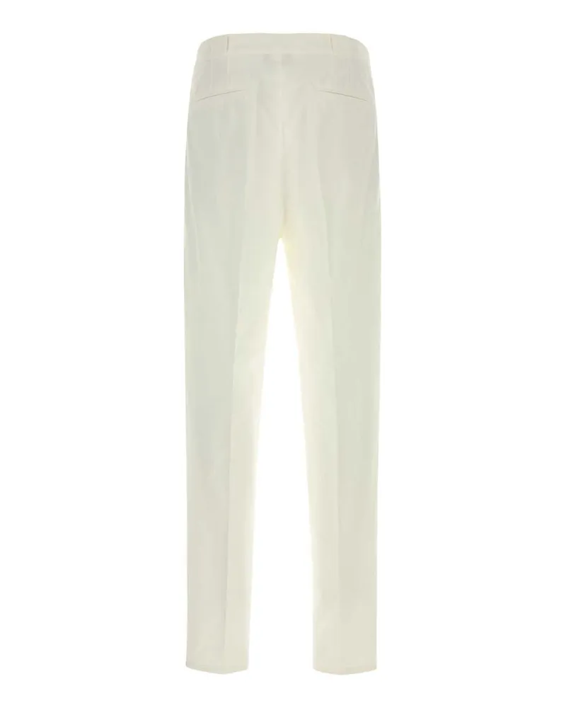Brunello Cucinelli Cotton Linen Trousers — Beige Beige