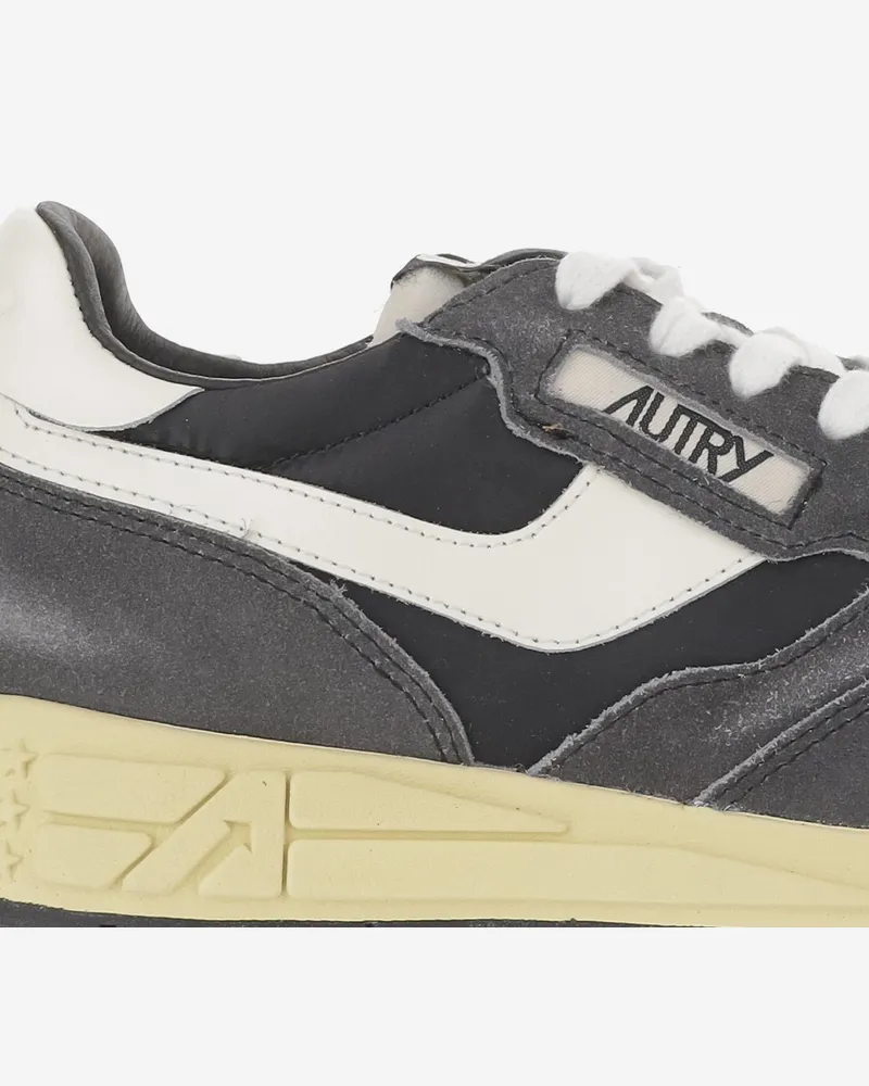 AUTRY Men's Sneakers Reelwind Black Leather Trainers Black