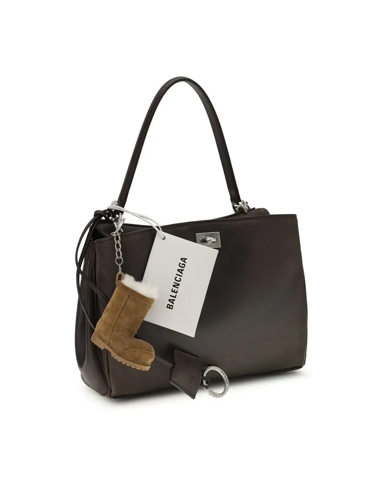 Balenciaga Women's Brown Calf Leather Bos Taurus Shoulder Bag Brown