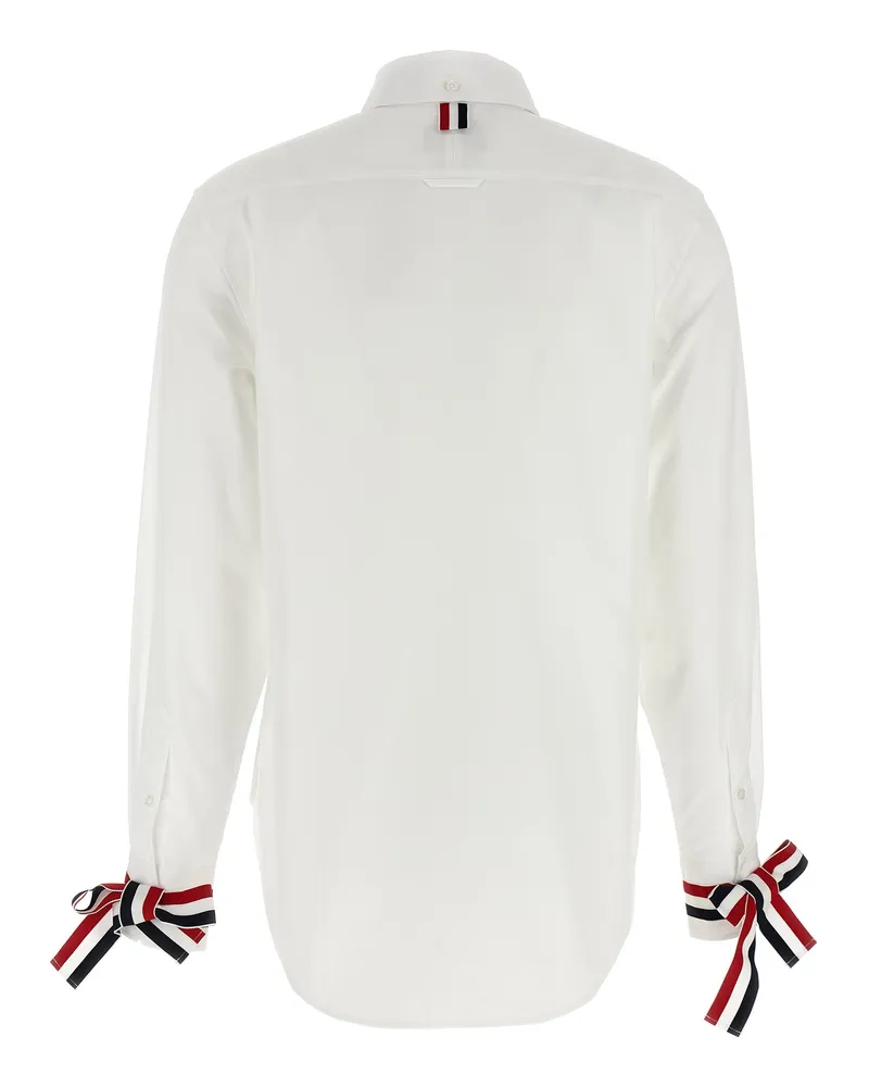 Thom Browne RWB-Ribbon Cuff Shirt — White White