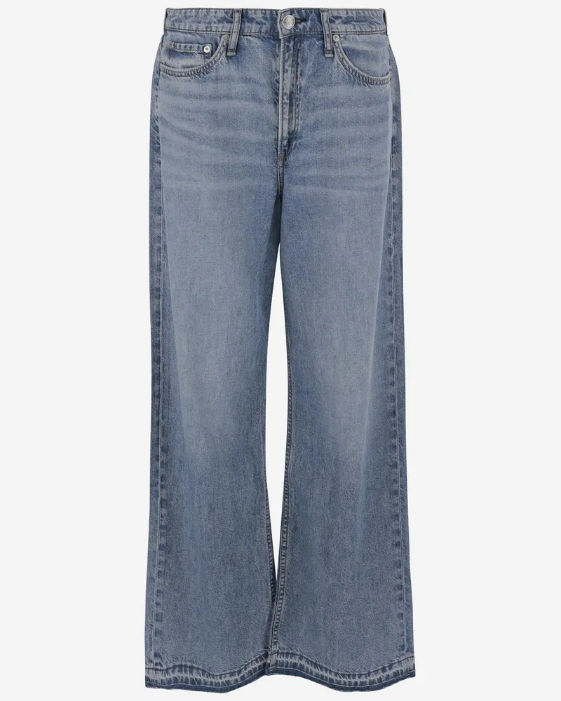 Rag & Bone Women's Jeans Cotton-Blend Blue Trousers Blue