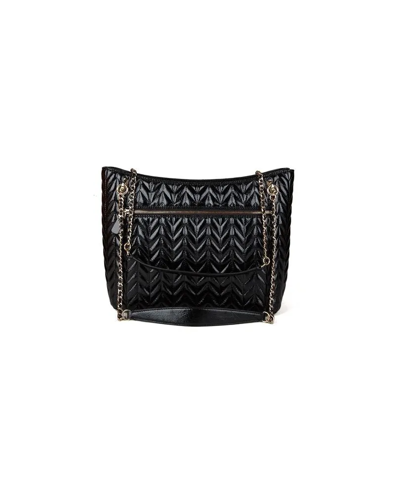 Guess Women's Tote Black Polyurethane Tote-bags Black