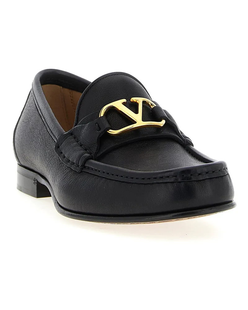 Valentino Garavani Buffalo Leather Loafer — Black Black
