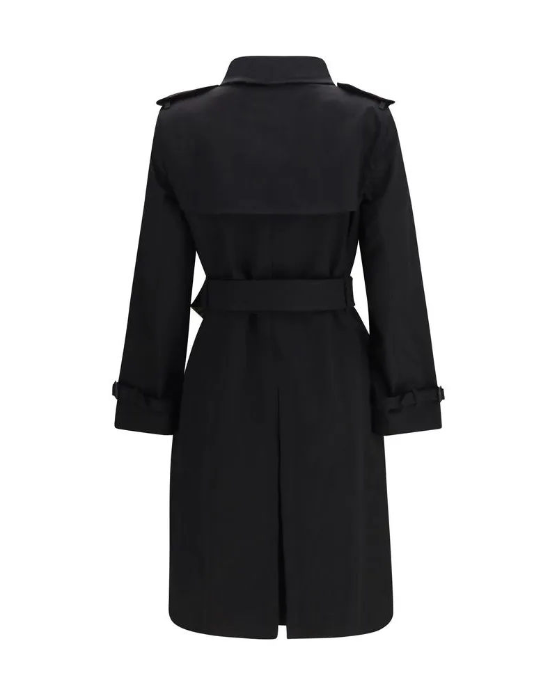 Burberry Women's Black Cotton Coat Clothing Black
