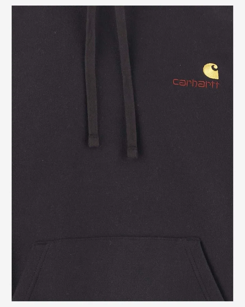 Carhartt WIP Men's Cotton Sweatshirt With Embroidered Logo Black Sweatshirts Sweater Black