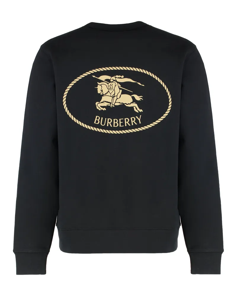 Burberry Men Sweatshirt Black Cotton Sweatshirts Sweater Black