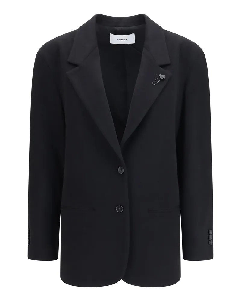 LARDINI Women's Cashmere Blazer Black (capra Hircus) Jacket Black