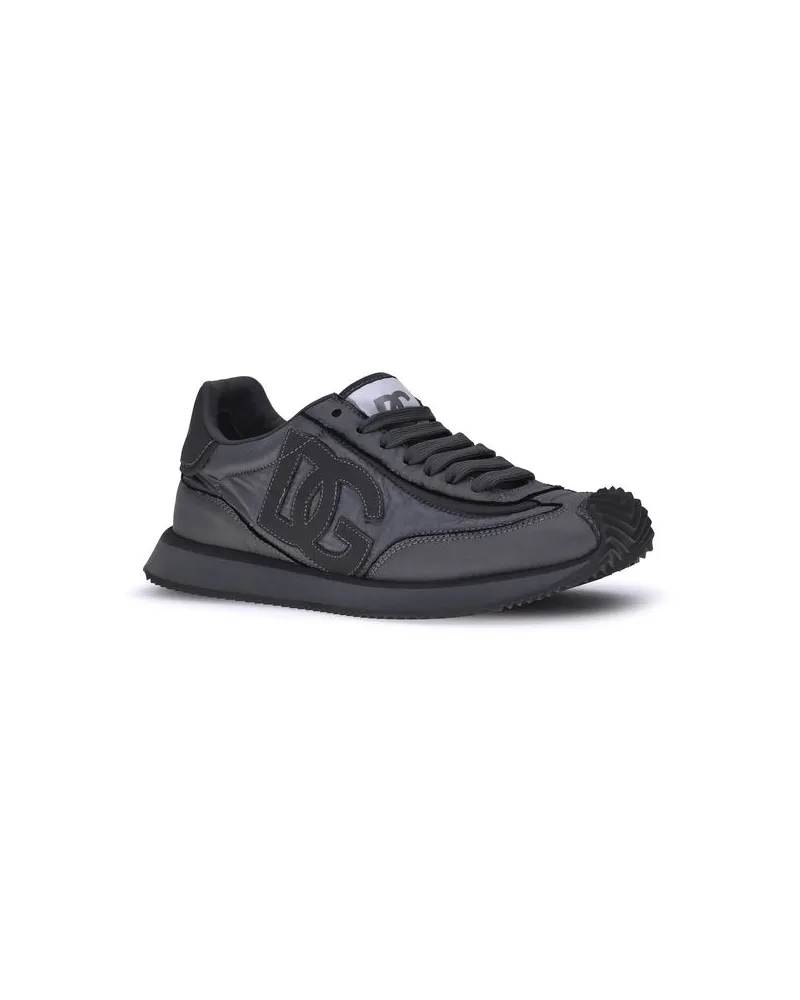 Dolce & Gabbana Fabric Athletic Sneaker — Black Black