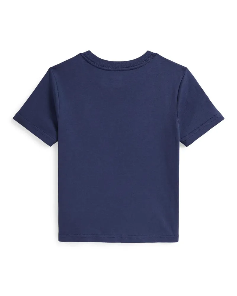 Ralph Lauren Logo Cotton T-Shirt — Blue Blue
