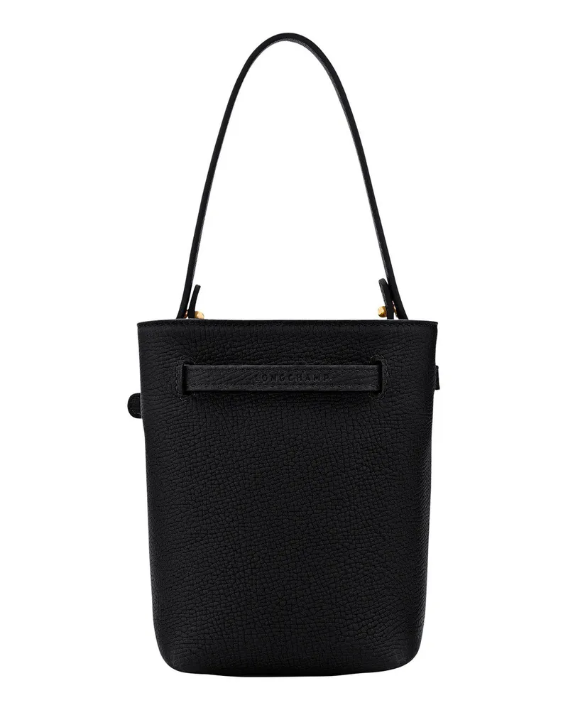 Longchamp Women's Handbag Black Calf Leather Bag Black