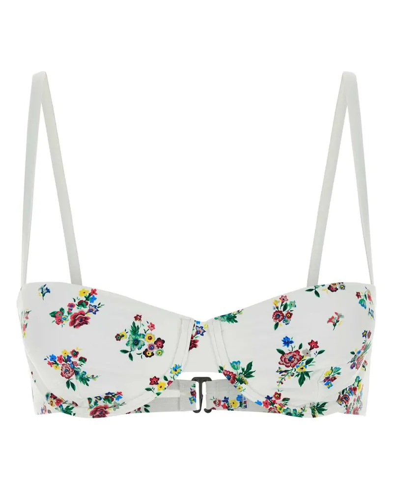 Tory Burch Fiori Bikini Top — White White