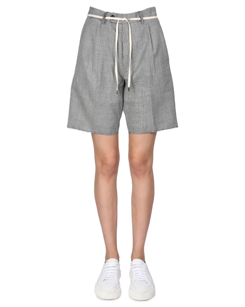 ASPESI Stretch Flannel Virgin Wool Bermuda Shorts — Gray Gray