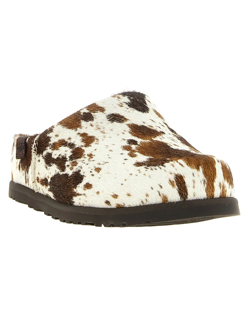 UGG Pony Hair Animal Print Slippers — Brown Brown
