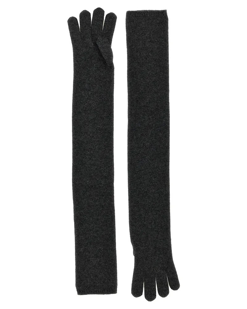 Max Mara Timor Gloves — Charcoal Charcoal