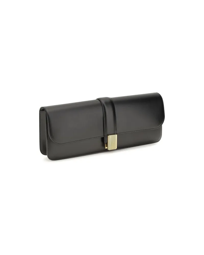 KHAITE Women's Blake Clutch Black Calf Leather Bos Black