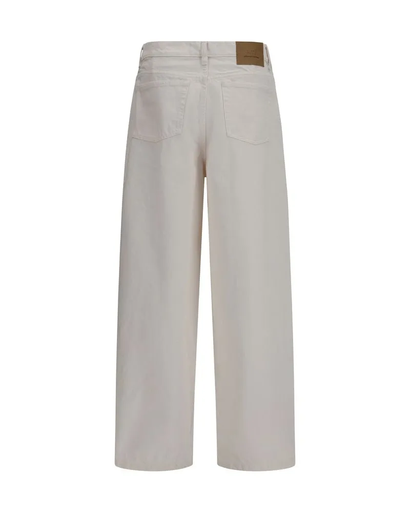 AMI Paris Men's White Cotton Jeans Denim Clothing White