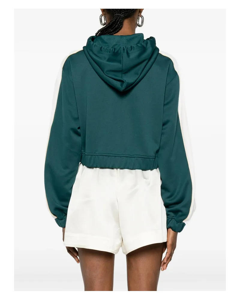 New Balance Recycled Polyester Hooded Sweatshirt — Green Green
