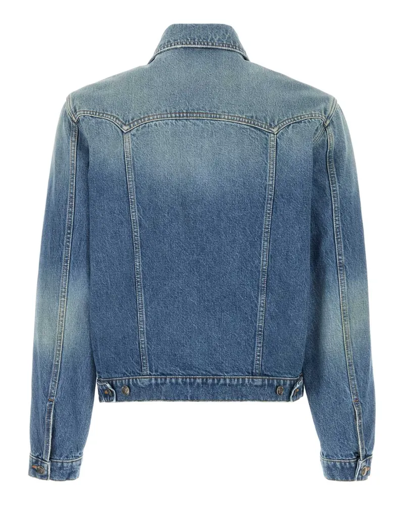 Versace Men's Denim Jacket 1d800mediumblue Cotton Blue