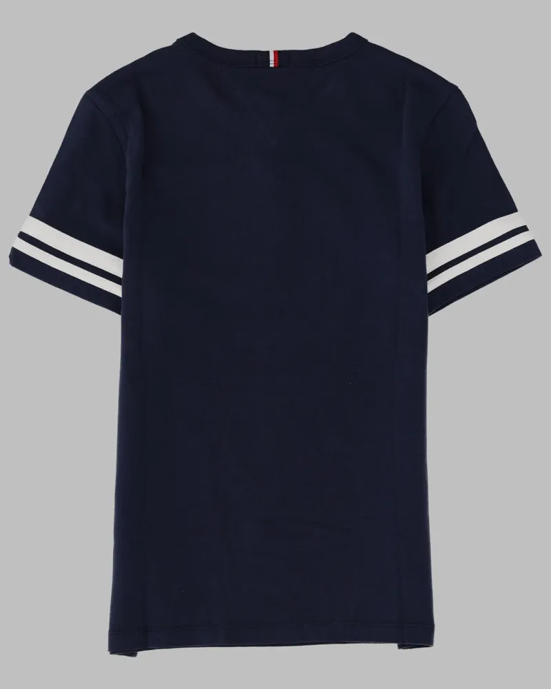 Tommy Hilfiger Organic Cotton with Contrast Detail T-Shirt — Blue Blue