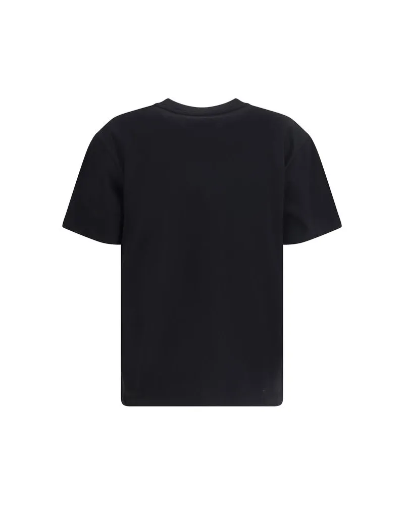 AMI Paris Women Black Cotton T-Shirt Black