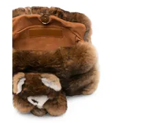 Faux-Fur Teddy-Bear Clutch — Brown