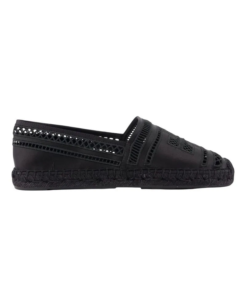 Tory Burch Women's Open Weave Viscose Espadrille Black Black