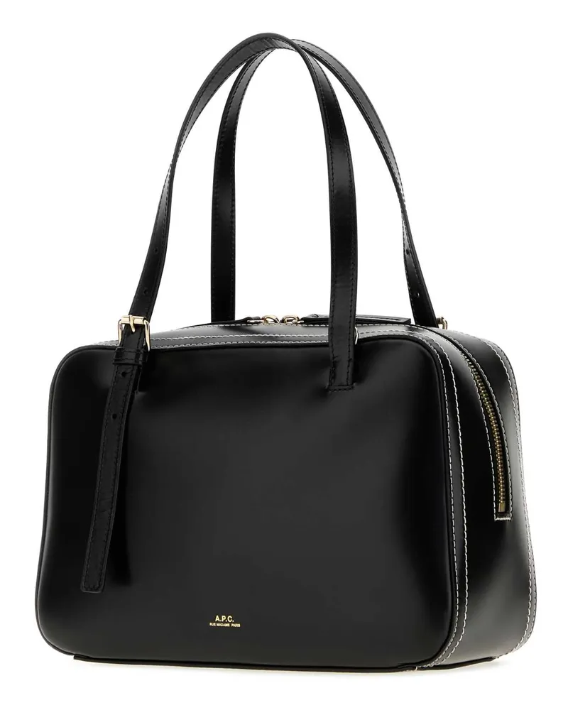 A.P.C. Women's Black Leather Virginie Handbag Noir Borse A Mano Bag Black