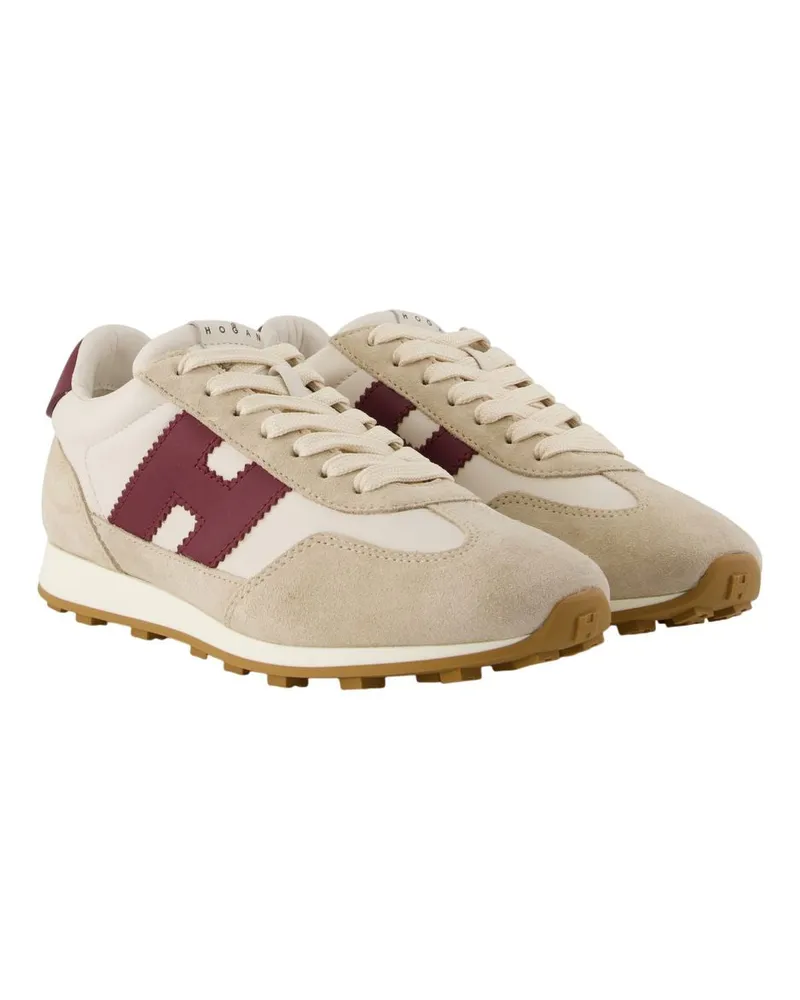Hogan Women's H727 Allacciato Sneaker Beige Goatskin Beige