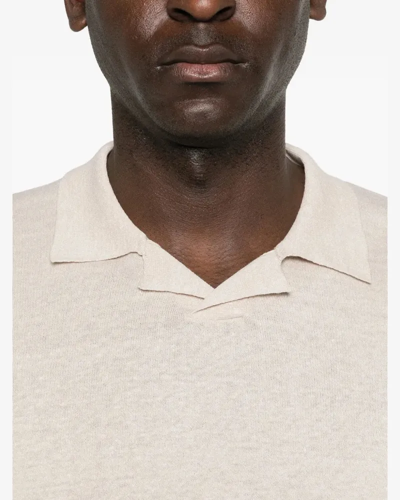 Eleventy Men's Short-Sleeve Polo Shirt Ss26 M Beige