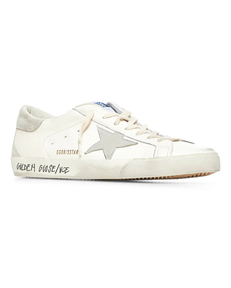 Golden Goose Men's Sneakers Super-Star White Leather Goat Skin Trainers White