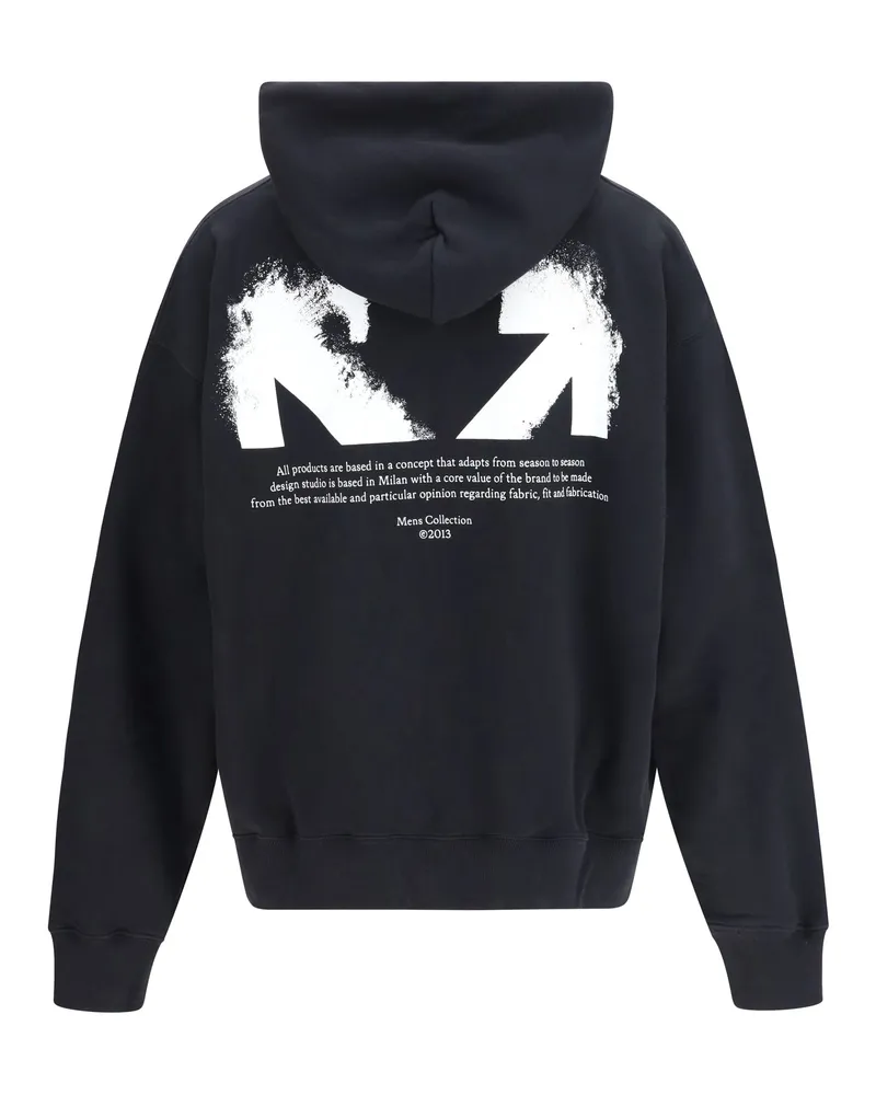 OFF-WHITE Men's Half Arrows Skate Hoodie Black Cotton Sweatshirts Sweater Black