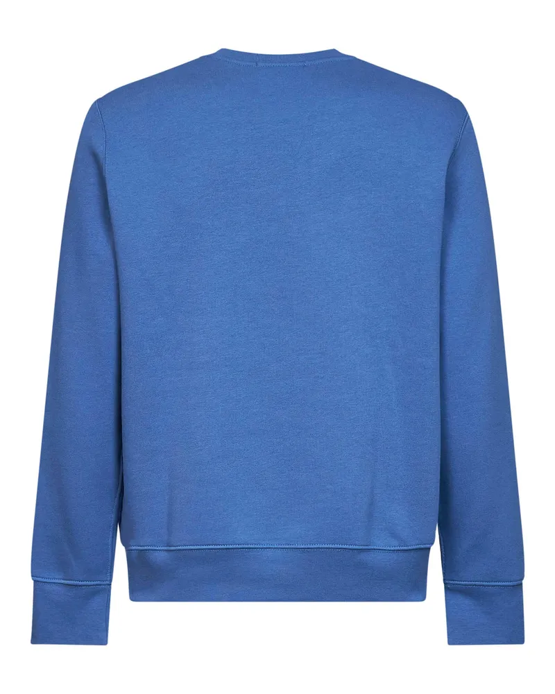 Ralph Lauren Men's Sweatshirt Polo Bear Light Blue Cotton Sweatshirts Sweater Blue