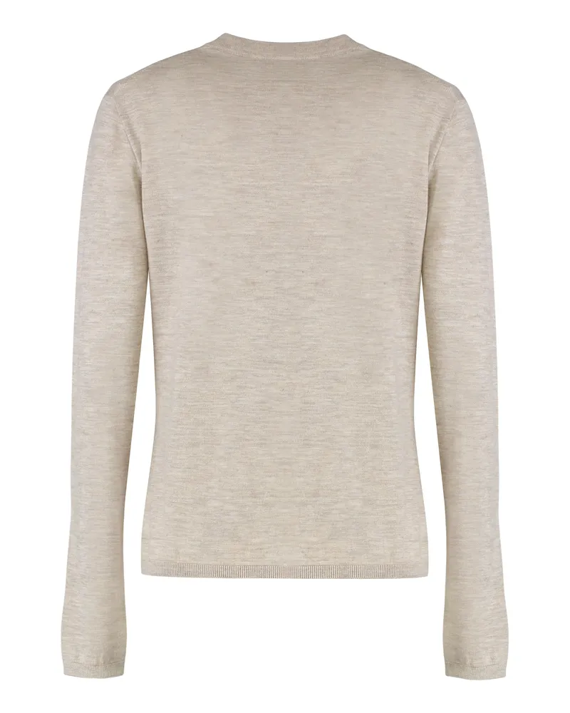 Max Mara Women's Cashmere Crew Neck Sweater Sand Beige