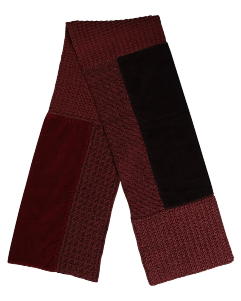 Dolce & Gabbana Men's Virgin Wool Blend Scarf Red Cotton Red