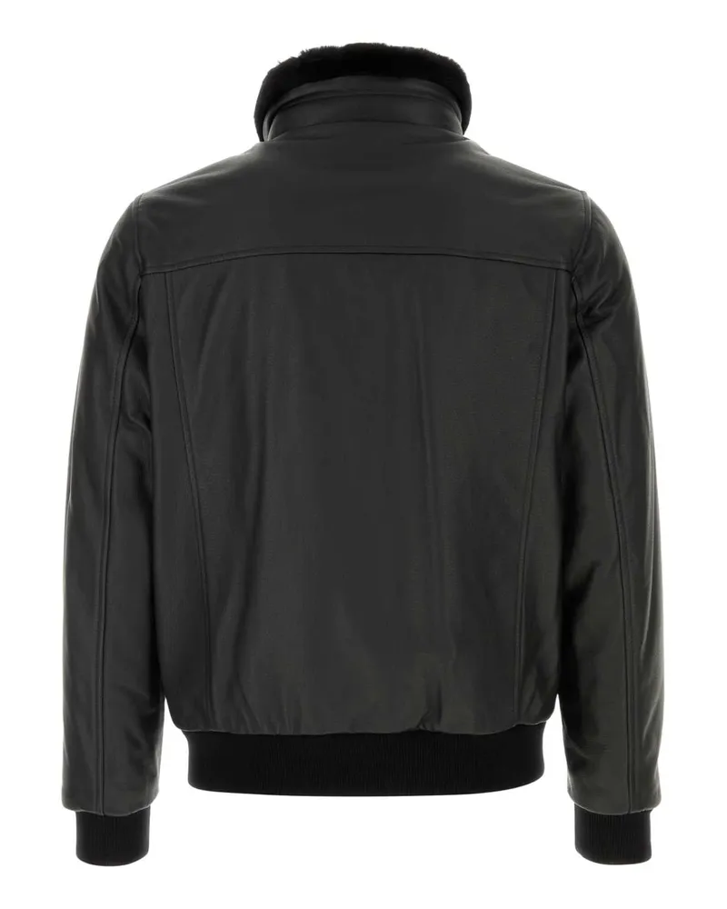 MOORER Bomber Jacket — Black Black