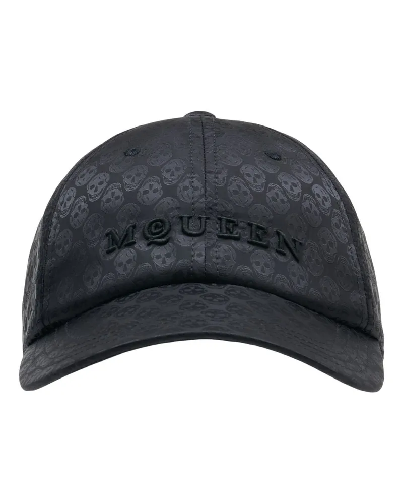 Alexander McQueen Men's Skull Repeat Cap -  Synthetic Black Accessories Hats Black