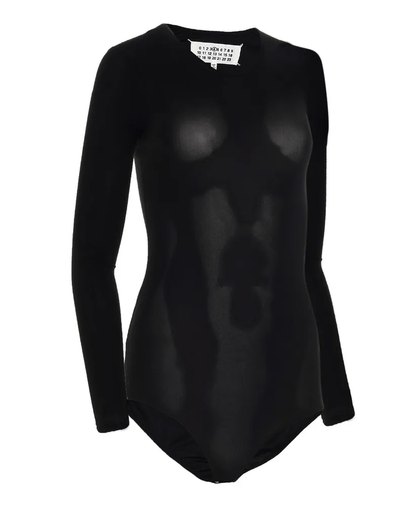 Maison Margiela Women's Black Polyamide Bodysuit Clothing Black
