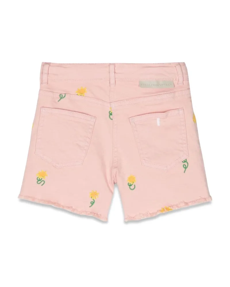 Stella McCartney Cotton-Blend Shorts — Pink Pink