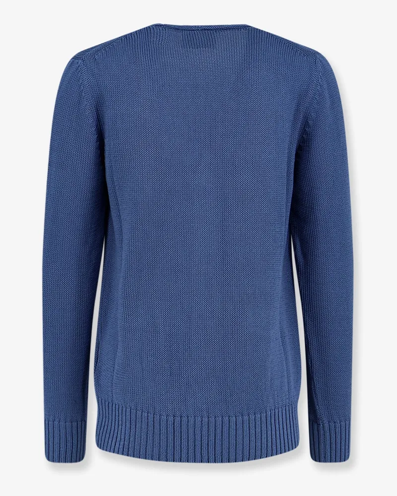 Alpha Studio Men's Cardigan Cotton Blue Sweater Blue