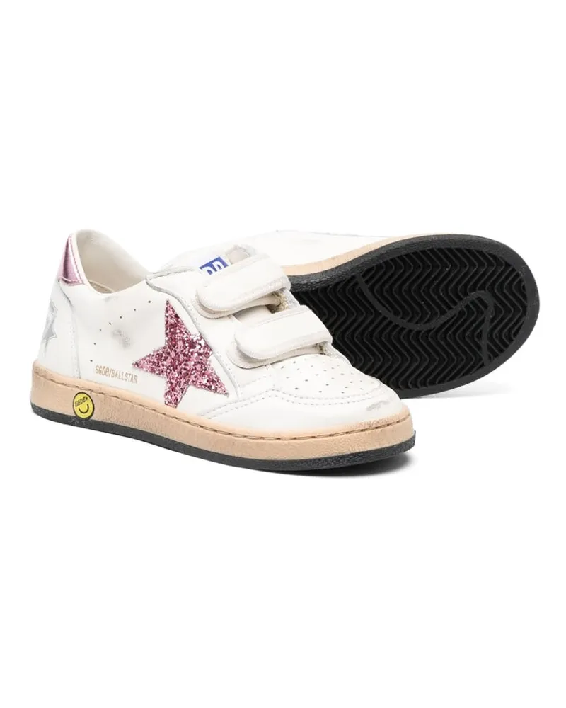 Golden Goose Ball Star Sneakers — Silver Silver