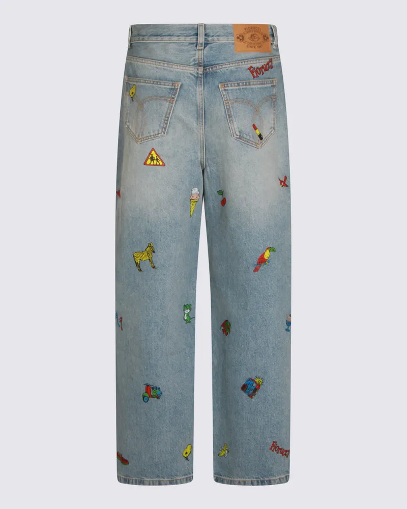 Fiorucci Women's Jeans Light Blue _100 % Co Blue