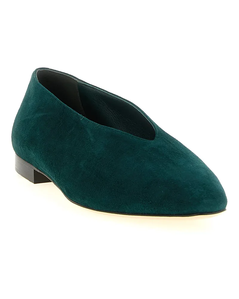 Jimmy Choo Women's Bicolor Leather Ballet Flats Green