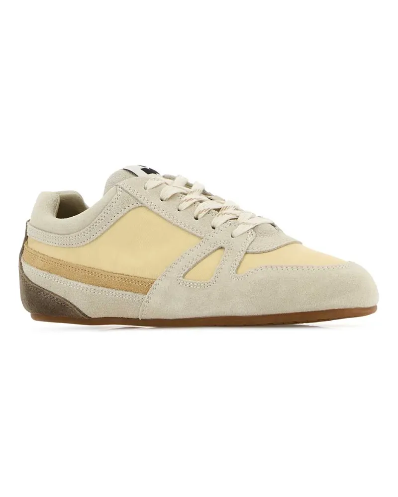Isabel Marant Women's Two-Tone Suede And Canvas Senny Sneakers Saharachalk Beige