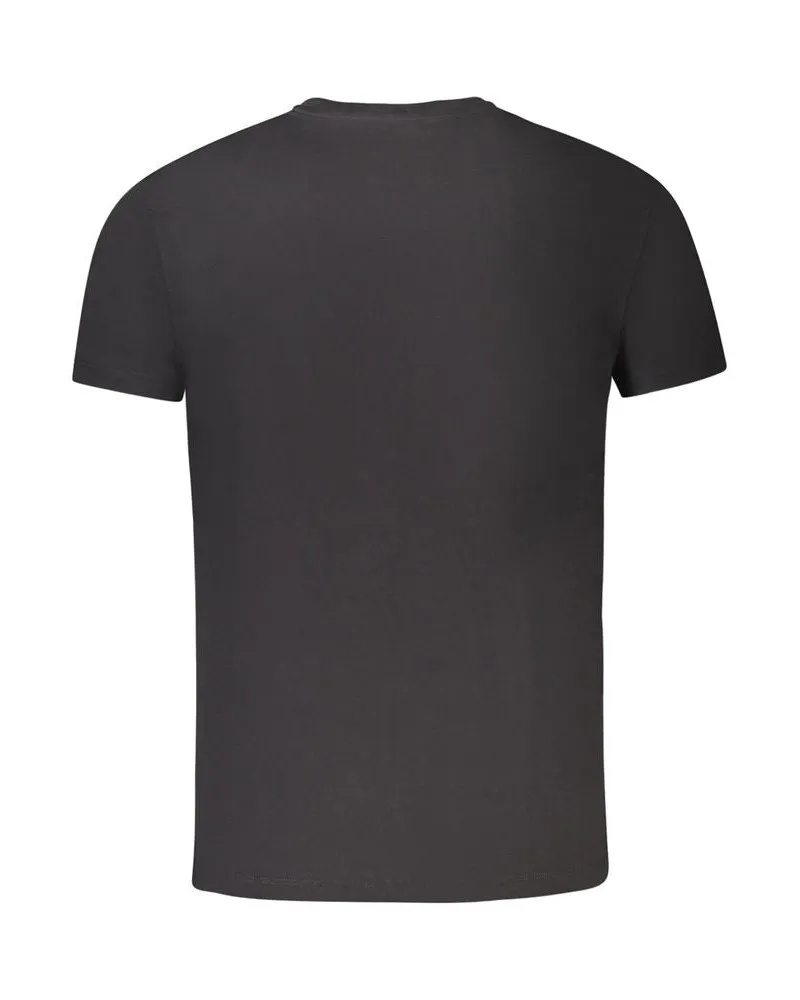 Timberland Logo-Embroidered Cotton T-Shirt — Black Black