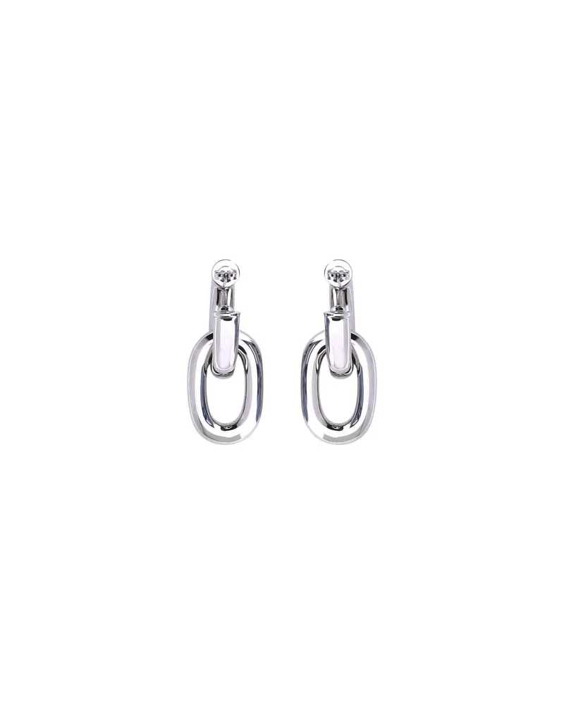 Paco Rabanne Women's Silver Resin Earrings Silver